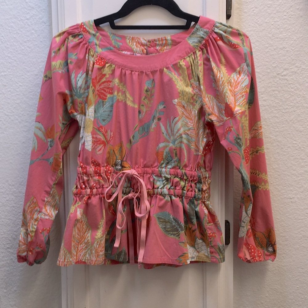 Spartina 449 Pink Floral Blouse